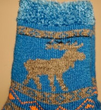 Field and Stream Women's Trees Cozy Cabin Crew Socks Youth One Size Blue
