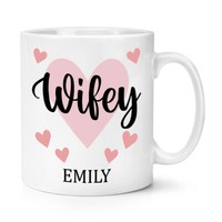 Personalisiert Wifey 284Ml Becher Tasse Weiß Liebe Freundin Ehefrau Lustig
