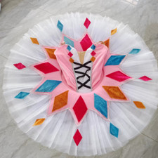 Pink Professional Ballet Tutu Girls Pancake Tutu Dance Ballerina Ballet Dress