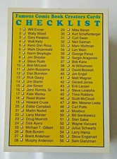 Famous Comic Book Creators Singles (1992 Eclipse Enterprises) Pick From List