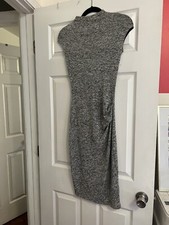 Love Culture Gray Side Ruched High Neck Dress Size Small Bodycon