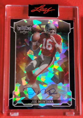 JOE MONTANA AUTOGRAPH AUTO ICE PRIZM CARD + GAME USED JERSEY CARD #d20/50 49ers - Picture 2 of 6