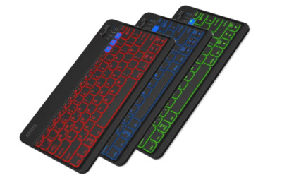 Universal hintergrundbeleuchtete 7 Farben tragbare drahtlose Bluetooth 3.0 Tastatur Multi-Gerät