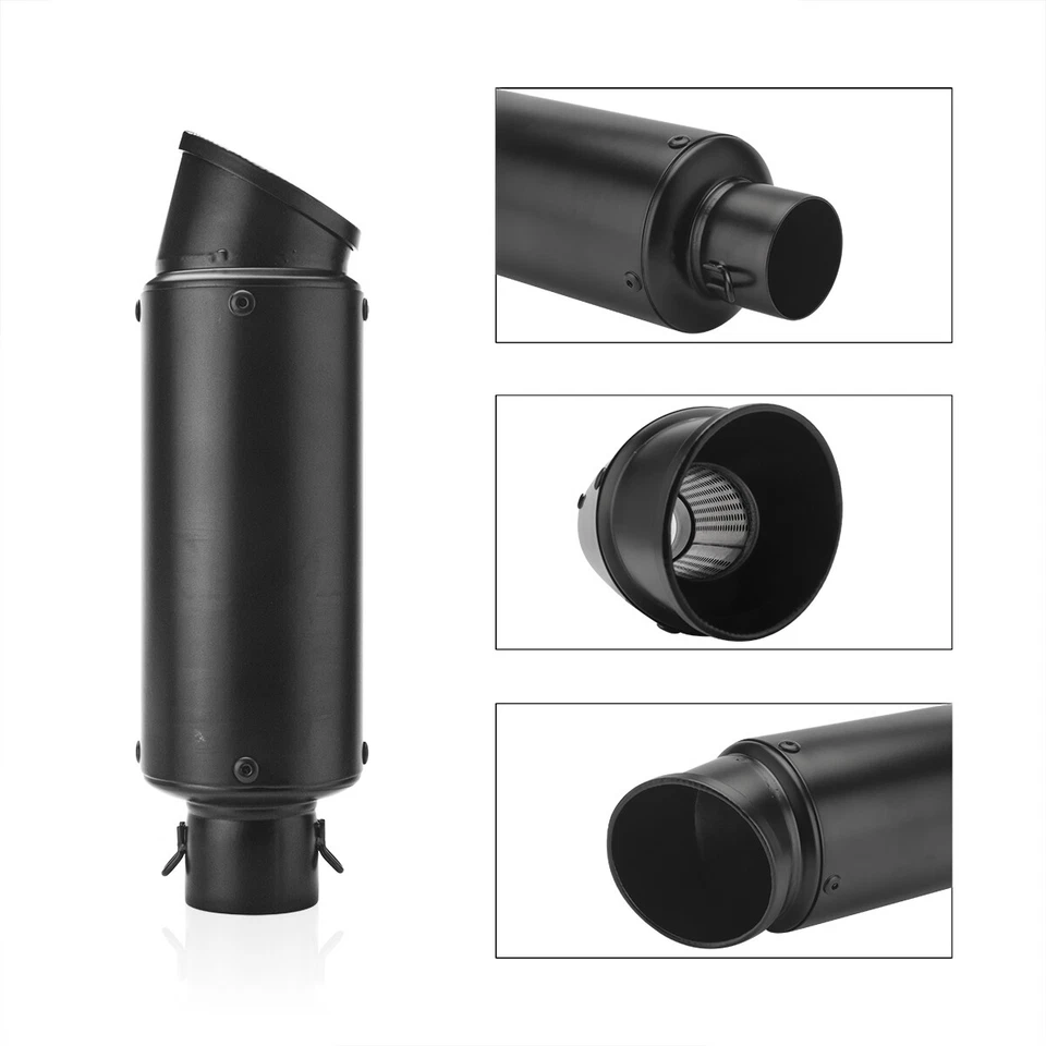 Slip-on 38mm-51mm 2" Universal Moto Silenciador Tubo Puntas Traseras Negro Foto 3 de 4