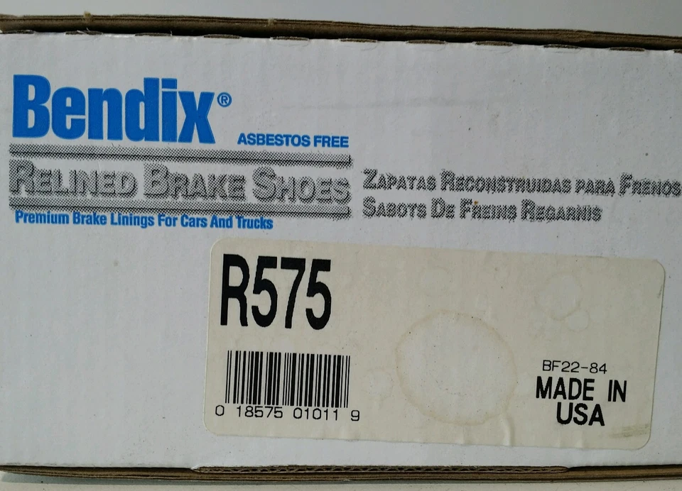Bendix R575 Relined Drum Brake Shoes Preferred Centric fits 86-92 Nissan Stanza - Image 4 of 4