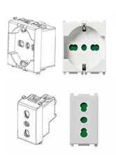 STOCK MATERIALE VIMAR PLANA 14203 14210  PRESA PLANA + PRESA SKUKO VIMAR PLANA 