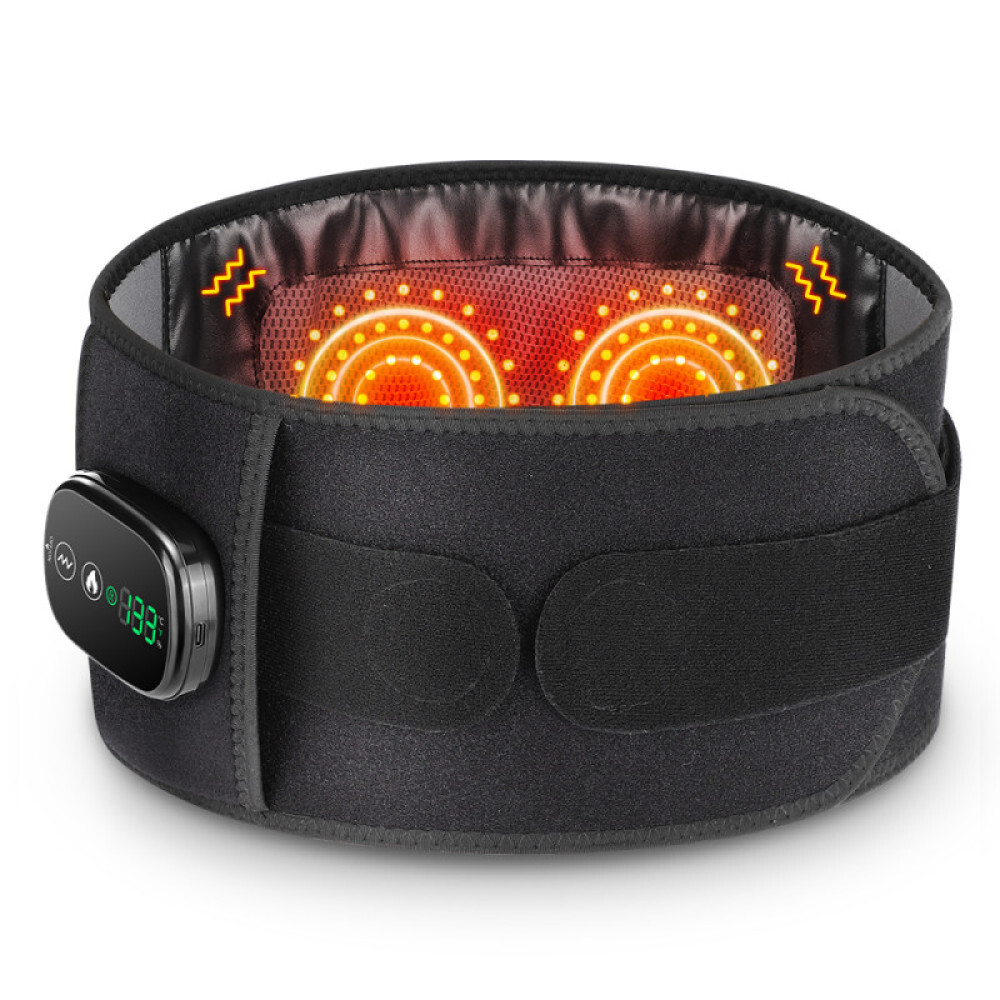Cordless Infrared Heated Back Support Lumbar Lower Back Massage Belt Pain  Relief
