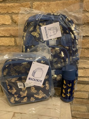 butterfly backpack and lunchbox