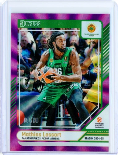 2024-25 Panini Donruss Euroleague Turkish MATHIAS LESSORT Purple Laser 83/99