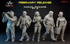 Turnbase Miniatures Ultra Modern Civilians Set 2 NPC Scenario RPG Minis 15 20 28