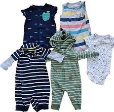 Carter's Baby Boy 0-3 Month Outfit Lot Clothing Jumpers Rompers Dinosaur Animal