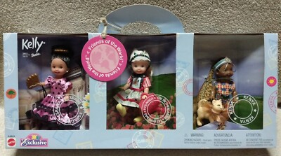 2002 Mattel Barbie ~ Kelly Dolls Friends of the World Set ~ Toys R