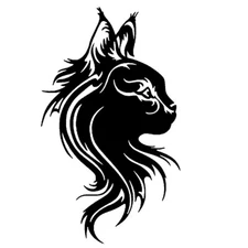 Cat Black Vinyl Decal Car Truck Windows Laptop Tablet Tumbler Notebook