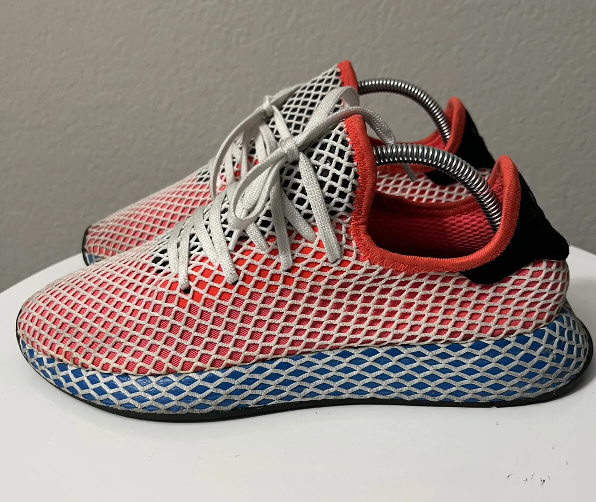 Turbina Facultad enlace Adidas Deerupt Runner Sneaker Red Blue Original Solar Bird Mesh  Women&#039;s Size 10 | eBay