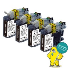 4BK Ink Cartridge fits for Brother LC223 LC221 DCP-J4120DW MFC-J4420DW Printer
