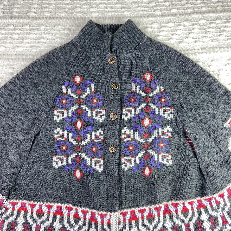 Poncho de Colección Sturbridge by Roosevelt Tejido Capa Para Mujer Talla S/M Azteca Kachina 27" Foto 2 de 4