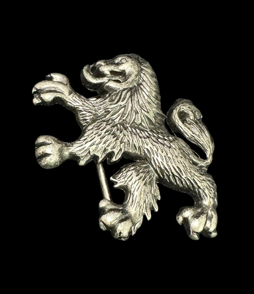 Dragon Figure Belt Buckle Silver Tone Lion Heraldic Retro Vintage - Image 3 of 4
