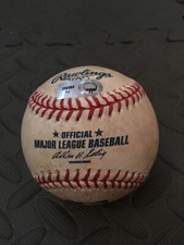 Texas Rangers ALDS Playoff GAME USED BASEBALL 2010 World Series Nelson Cruz MLB