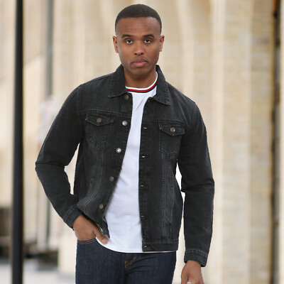 NOROZE - Veste En Jean Femme Sans Col, Manches Longues, Style Motard Délavé - Fermeture Boutons, Poches
