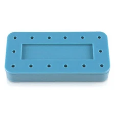 Plasdent 400BR-2 Rectangular 14 Dental Bur Block Blue 3" X 1.5" X 0.5"
