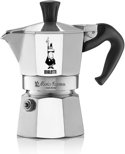 Bialetti Moka Express 4 Cup Aluminium Stovetop Coffee Maker Percolator Moka Pot - Bild 2 von 9