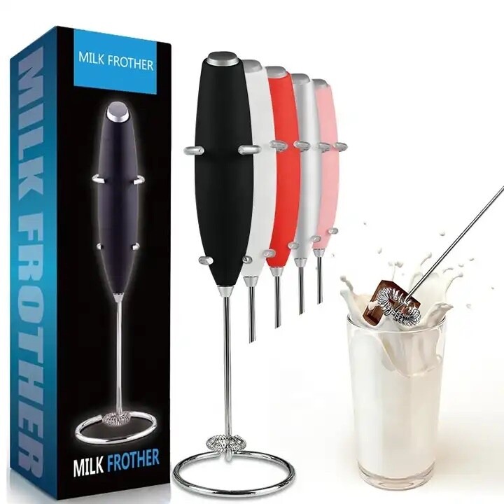Milk Frother (available in black, white, silver, pink, and red)-image