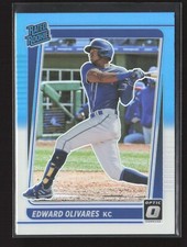 2021 Donruss Optic Rated Rookie Carolina Blue & White Edward Olivares RC #97