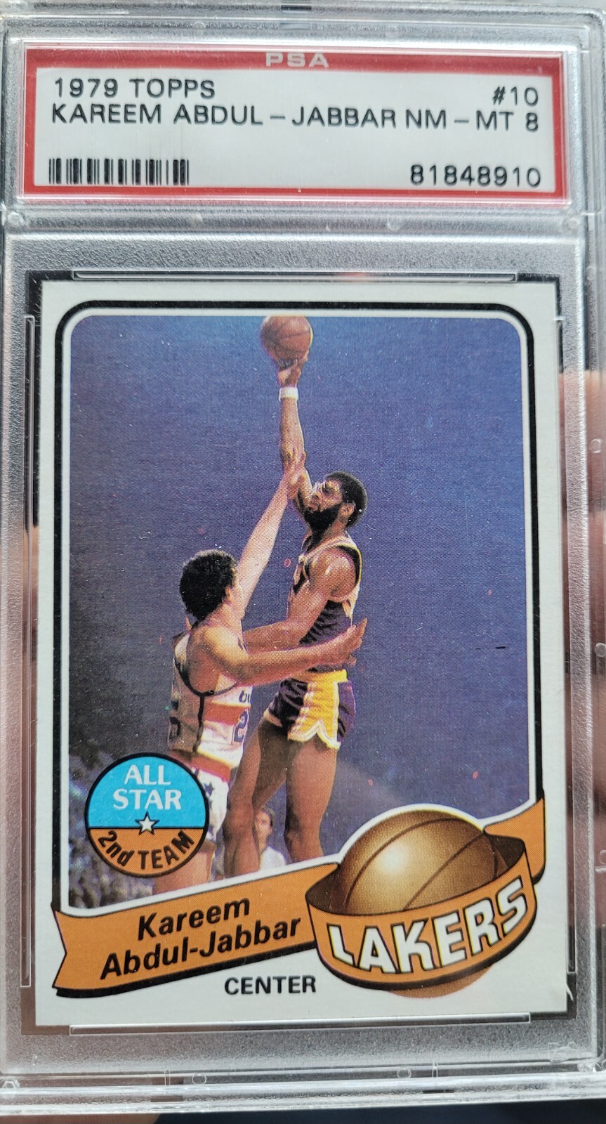 1979 Topps #10 KAREEM ABDUL-JABBAR PSA 8 NM/MT LAKERS