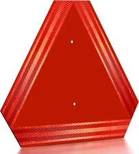 Anley Slow Moving Vehicle Sign Aluminum 14"X16" - Triangle Safety Sign