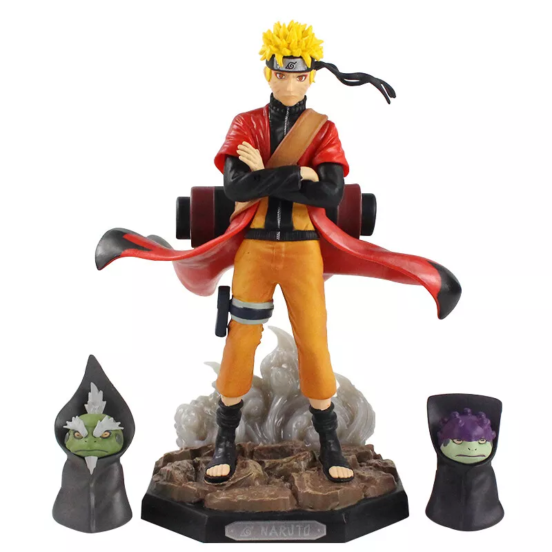 Naruto With Toads Shima and Fukasaku Model Statue Action Figure Figurine  Naruto