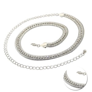 Women Ladies Silver Plated Diamante 