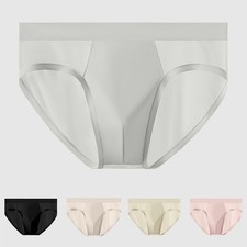 Men Ice Silk Brief Underwear Seamless Mesh Sheer Ultra Thin Cool Style
