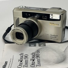 Nikon One Touch Zoom 90 Film Camera AF 35mm With Battery - Tested Works