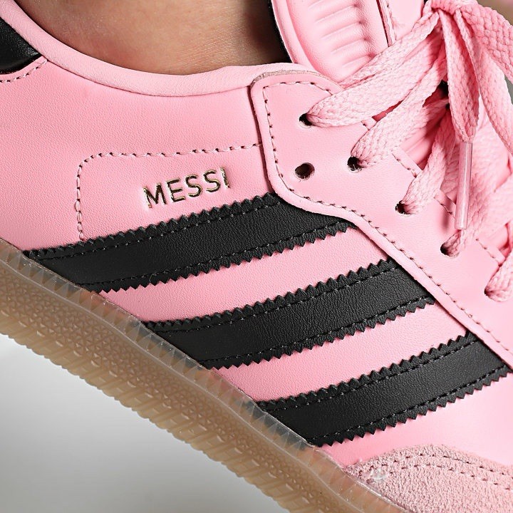 Adidas Messi Samba Men’s Sneaker Shoe Athletic Pink Soccer Footwear #844 thumbnail 3