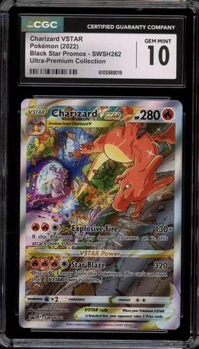 Pokemon Charizard VSTAR Ultra-Premium Coll. Full Alt Art Promo SWSH262 CGC 10