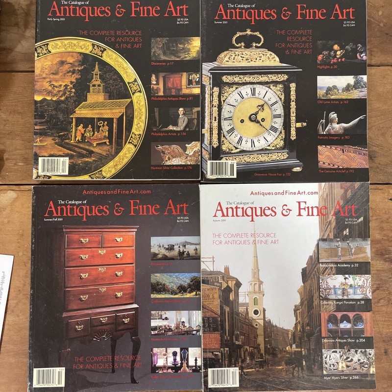 2001 Antiques & Fine Arts Magazine Lot of 4