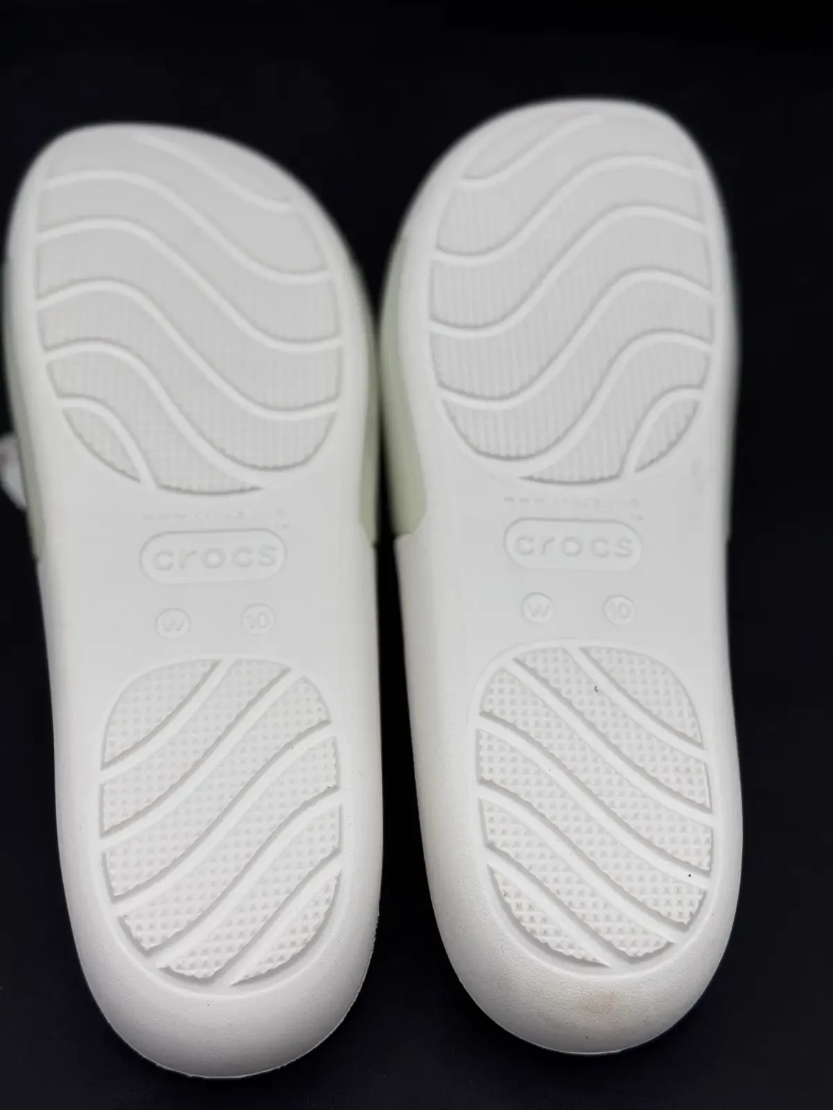 Crocs Splash Glossy Slide White UK8 EU41-42 Unisex Pool Shower Sandals 208538 image 5