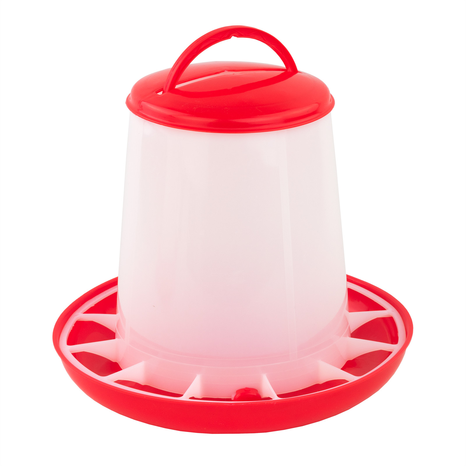 KCT 3KG LARGE CHICKEN FEEDER OUTDOOR POULTRY FOOD DISPENSER SELF FILLING GRAVITY