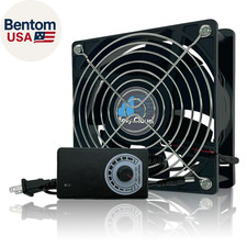 Computer Fan with AC Plug, 120Mm Variable Speed Axial Muffin PC Fan with Control