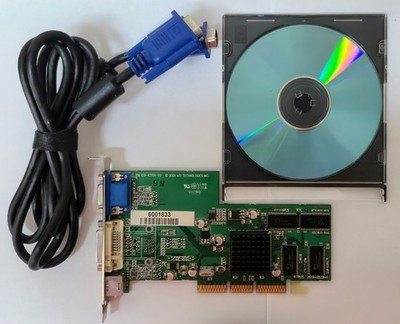 ATI Radeon 7500 64MB AGP Graphics Card Retro Gaming Bundle w/ VGA & Driver Disk