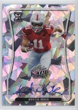 2020 Leaf Metal Draft Silver Crystals 17/30 Austin Mack #BA-AM1 Auto 3y4