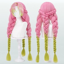 Mitsuri Kanroji Pink Green Ombre Long Three B...