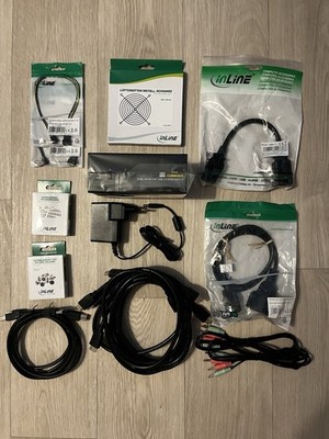 InLine 62652I KVM Switch Dual Monitor HDMI 4K USB 3.0 Audio inkl. Kabel Zubehör