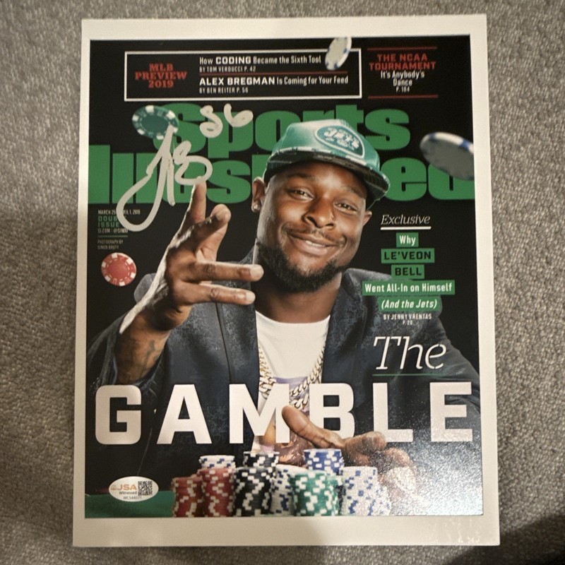 Sports Illustrated Le'Veon Bell New York Jets Signed Magazine JSA Witnessed