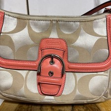 COACH Signature Shoulder Bag Pink 15a