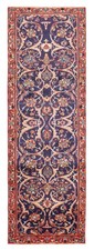 Vintage Hand-knotted Runner Rug 3'9" x 10'11" Traditional Oriental Wool Carpet