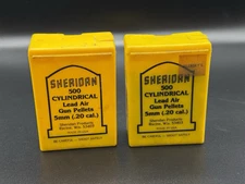 Vintage Lot of 2 Sheridan 5mm/.20cal Air Gun Pellets Racine WI One Full / 1 20%