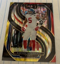 2024 Panini Select Premier Level Kayvon Thibodeaux #175 Red & Yellow Shock Prizm