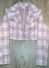 CAbi Blazer Womens Medium Pink Playdate Cropp...