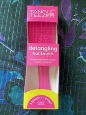 TANGLE TEEZER DETANGLING HAIRBRUSH STRAIGHT-CURLY  PINK